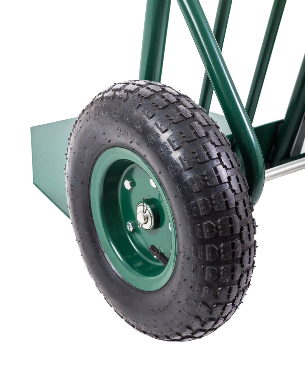 Cărucior de morar profesional G21, 280 kg, roți gonflabile, verde