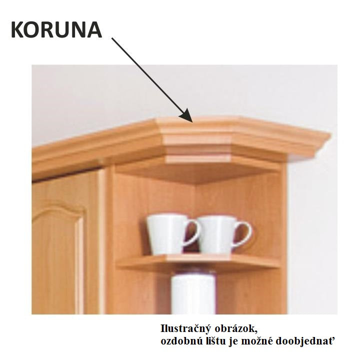 Cabinet de bucătărie, superior, stânga, anin, LORA MDF NEW KLASIK W40S