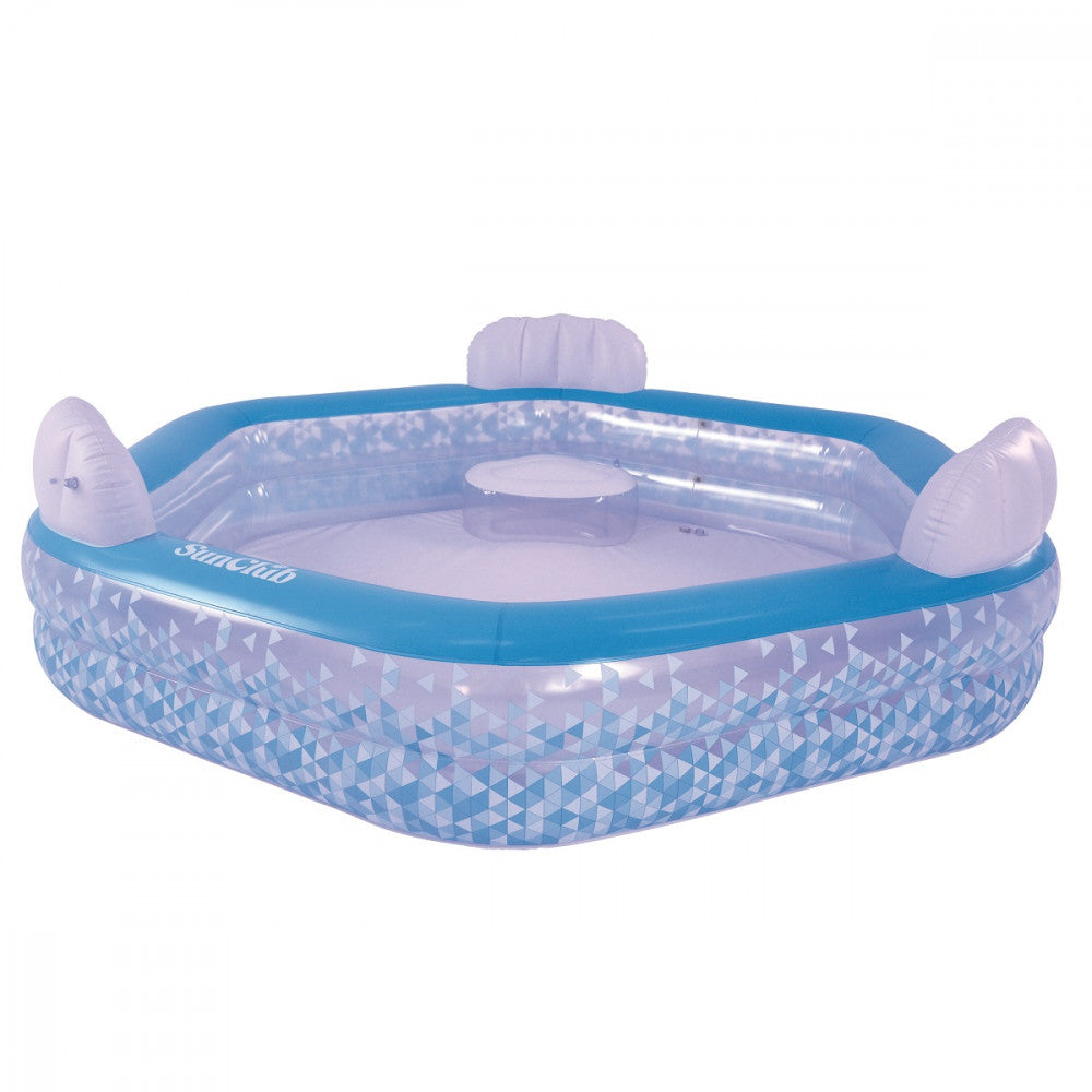 Piscină gonflabilă hexagonală pentru copii 223 x 211 x 58 cm