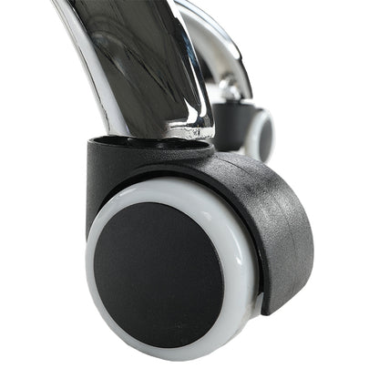 Scaun de birou, piele eco/metal, negru/crom, FARAN