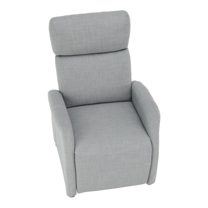 Fotoliu reglabil, material textil gri, FOREST