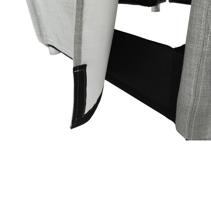 Fotoliu reglabil, material textil gri, FOREST