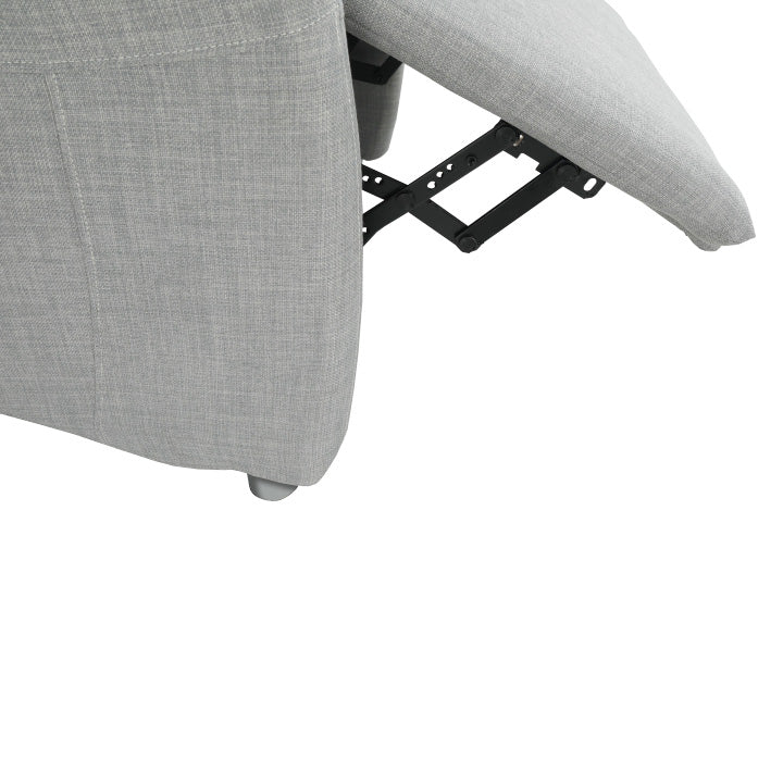 Fotoliu reglabil, material textil gri, FOREST