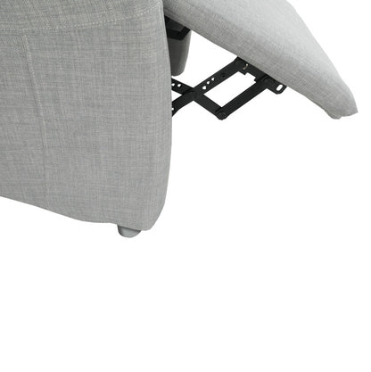 Fotoliu reglabil, material textil gri, FOREST