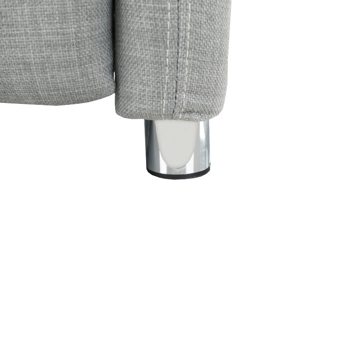 Fotoliu reglabil, material textil gri, FOREST