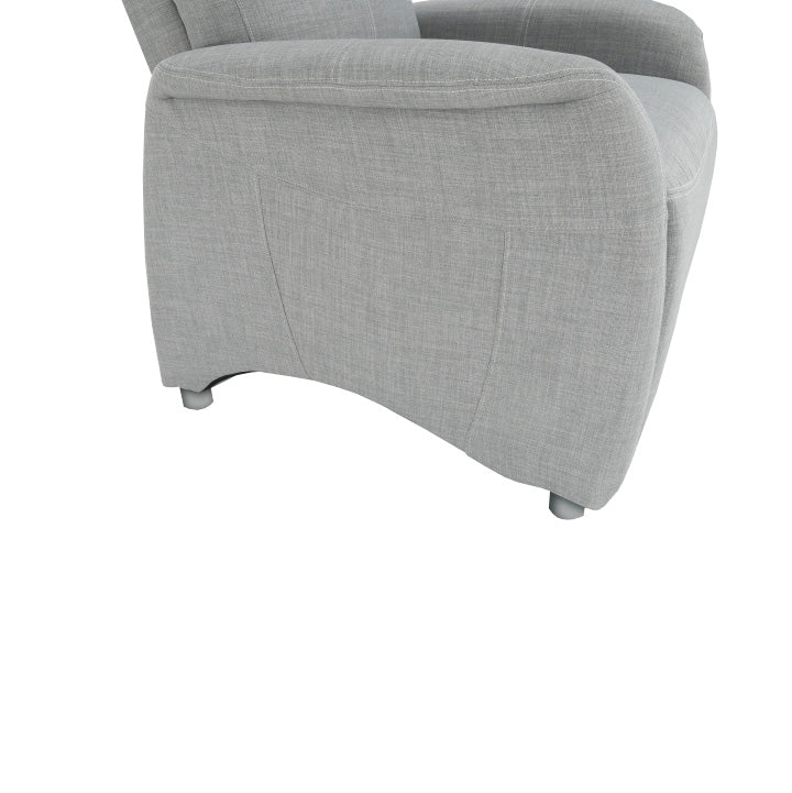 Fotoliu reglabil, material textil gri, FOREST