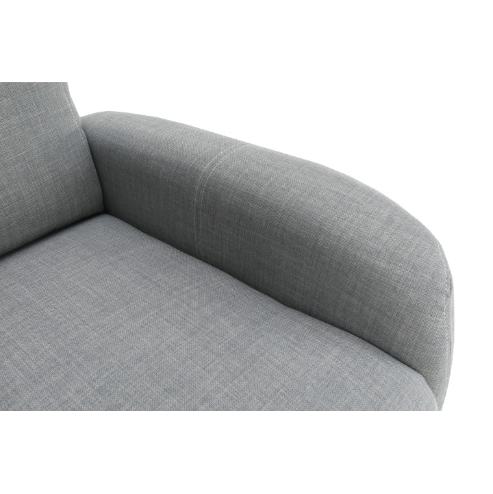 Fotoliu reglabil, material textil gri, FOREST