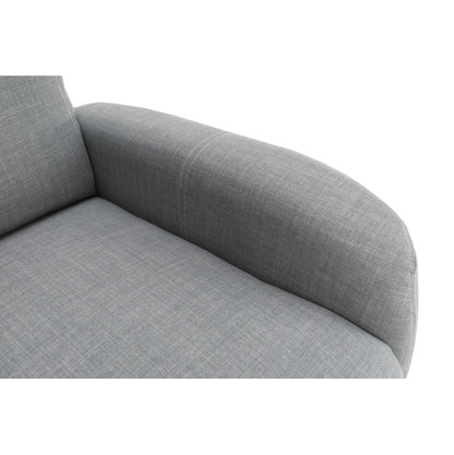 Fotoliu reglabil, material textil gri, FOREST