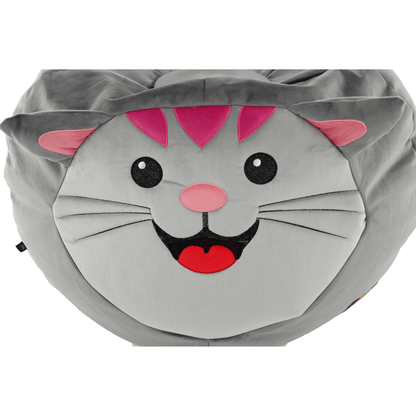 Fotoliu tip sac, material textil gri, BABY TIPUL 1