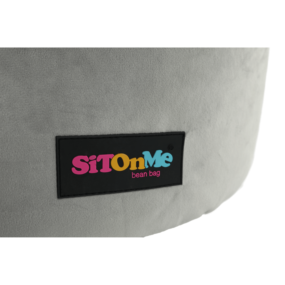 Fotoliu tip sac, material textil gri, BABY TIPUL 2