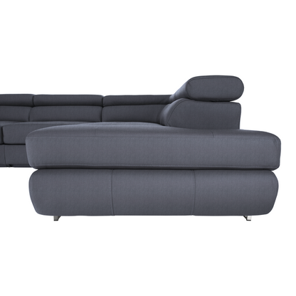 Set canapea cu spaţiu de depozitare, gri, dreapta, BUTON R