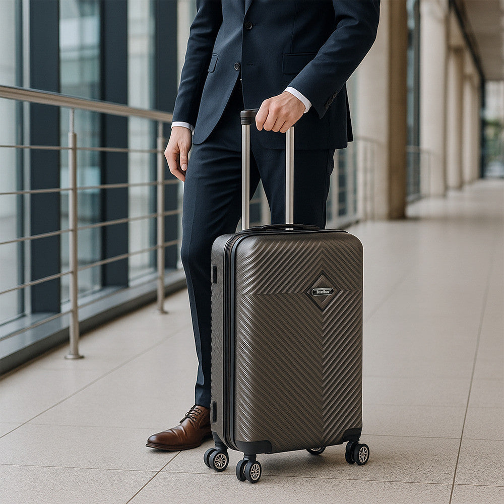 Valiză de cabină TravelLux Pro cu hardtop și roți detașabile 50x40x20 cm gri