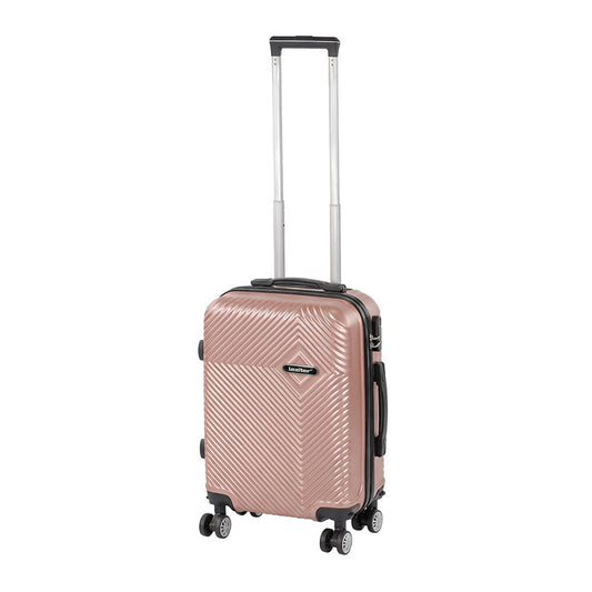 Bagaj de mână TravelLux Pro cu acoperiș rigid și roți detașabile 40x30x20 cm, auriu-roșu