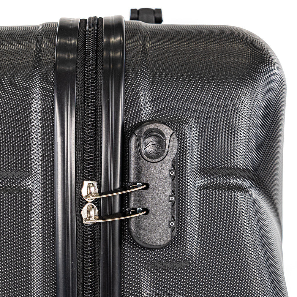 Valiză medie TravelLux Max cu hardtop 68x45x25 cm neagră