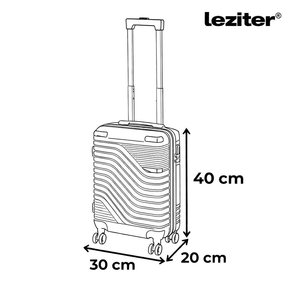Bagaj de mână TravelLux Urban cu acoperiș rigid și roți detașabile 40x30x20 cm negru