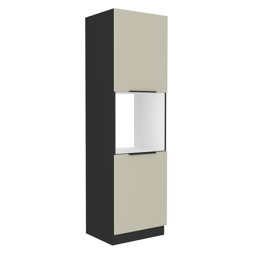 Dulap înalt, pentru cuptor, caşmir/negru, ARAKA 60 DP-210 2F