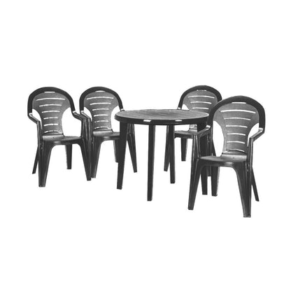 Set mobilier de grădină Bonaire 4+1, culoare grafit