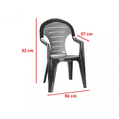 Set mobilier de grădină Bonaire 4+1, culoare grafit