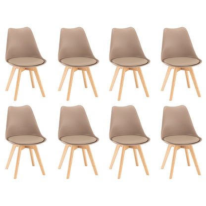 Set de 8 scaune de masă Silla bej