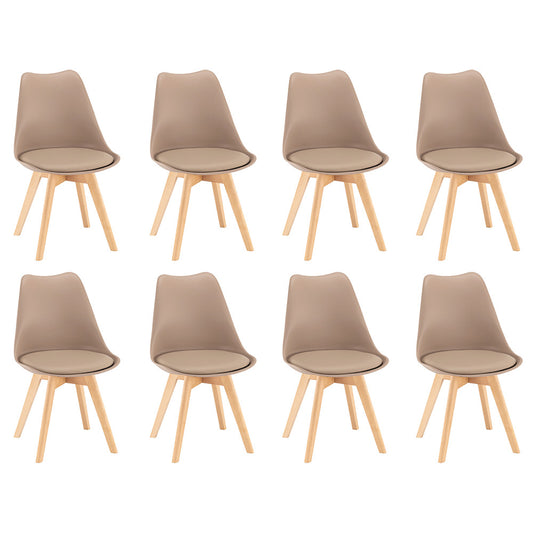 Set de 8 scaune de masă Silla bej