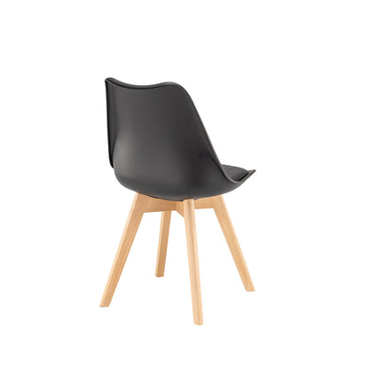 Scaun de masă Silla, 4 piese, negru