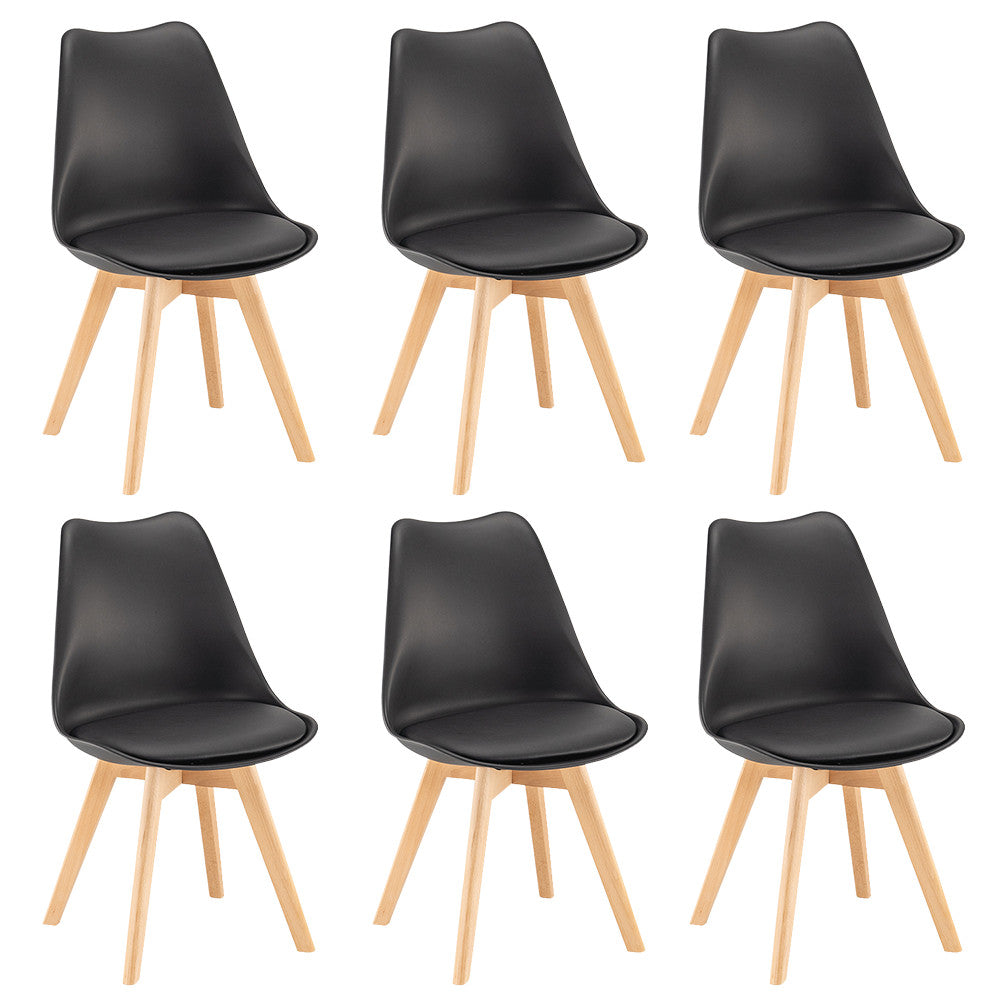 Scaun de masă Silla, 6 bucăți, negru