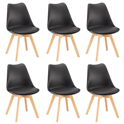 Scaun de masă Silla, 6 bucăți, negru
