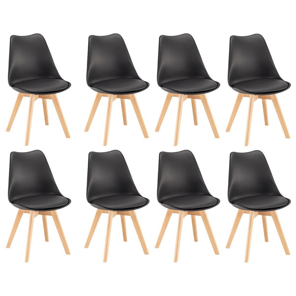 Scaune de masă Silla, 8 bucăți, negre