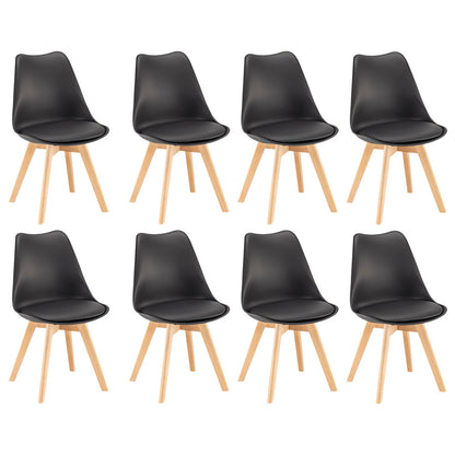 Scaune de masă Silla, 8 bucăți, negre
