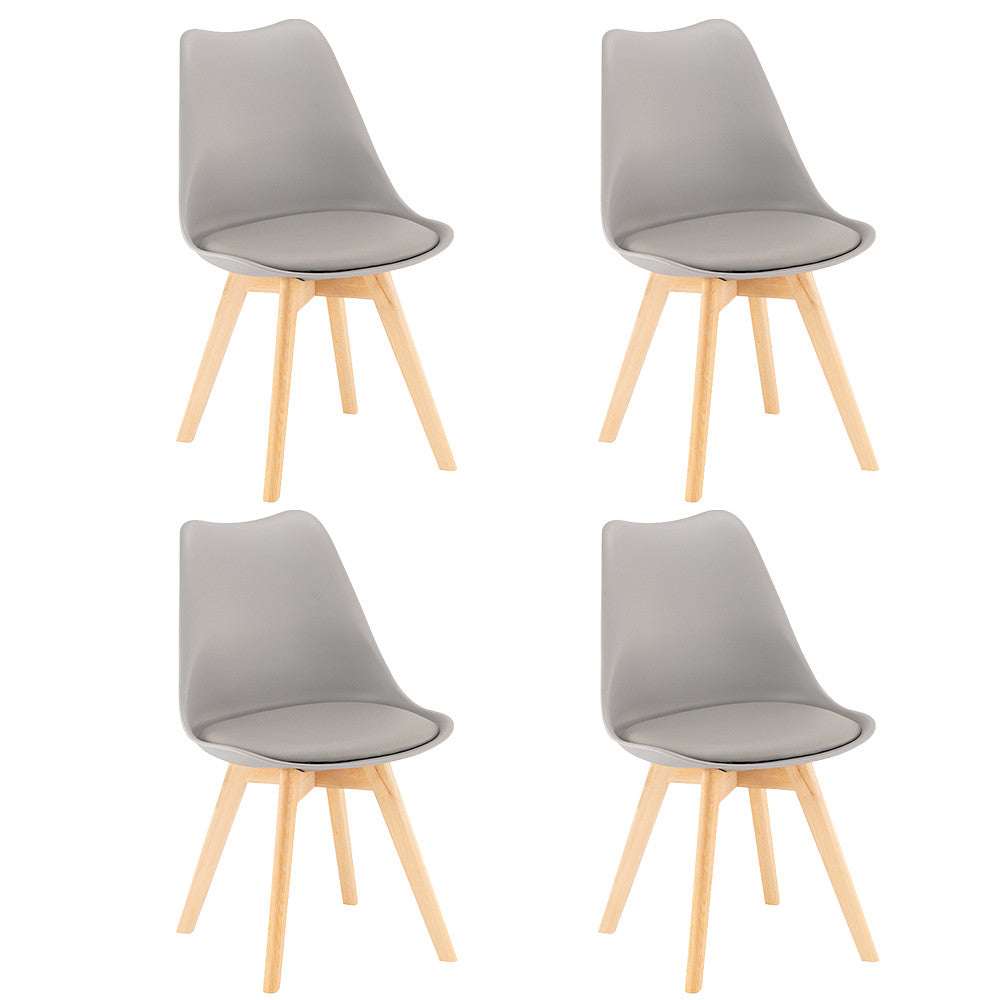 Scaun de masă Silla, 4 piese, gri