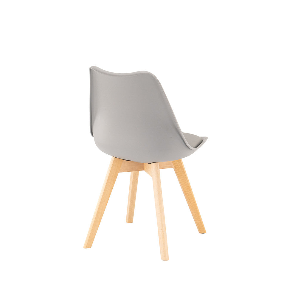 Scaun de masă Silla, 4 piese, gri