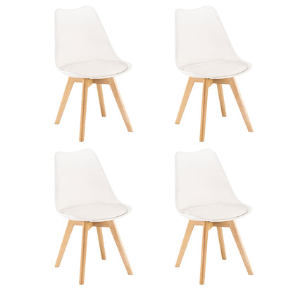 Scaun de masă Silla, 4 piese, alb