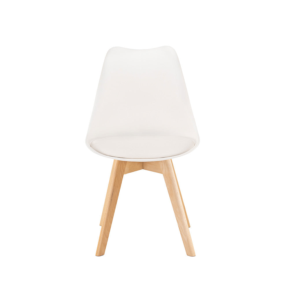 Scaun de masă Silla, 4 piese, alb