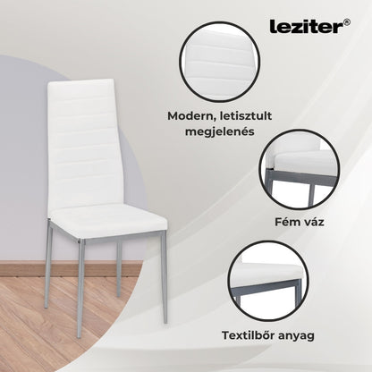 Scaun de masă Tino NOVA în alb-gri