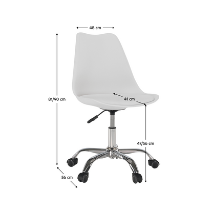 Scaun de birou, alb, DARISA NEW