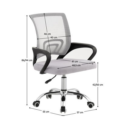 Scaun de birou, gri/ negru, DEX 4 NEW