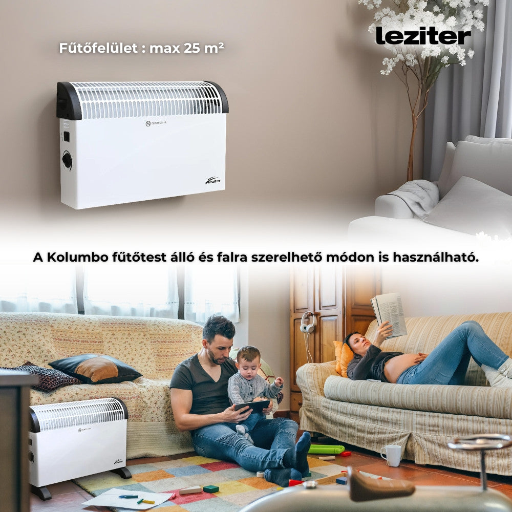 Încălzitor electric Kolumbo 750W / 1250W / 2000W