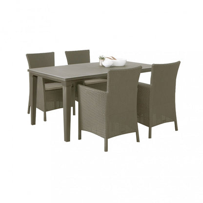Set de mobilier de grădină Futura 4+1 în culoarea cappuccino