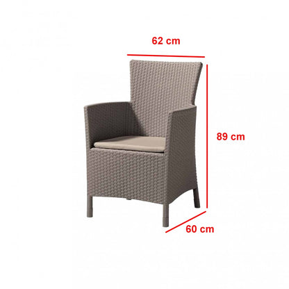 Set de mobilier de grădină Futura 4+1 în culoarea cappuccino