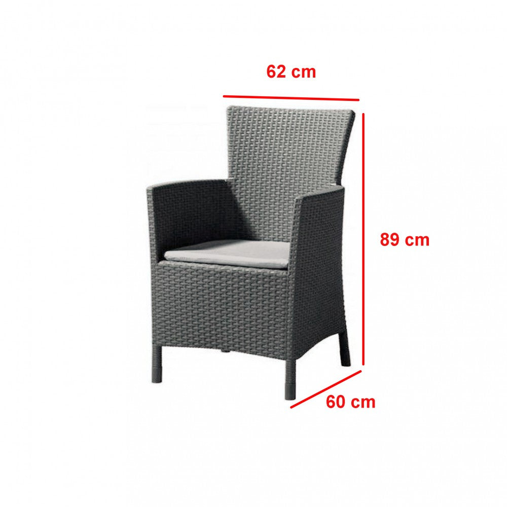 Set de mobilier de grădină Futura 4+1 în culoarea grafit