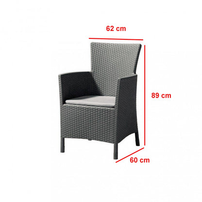 Set de mobilier de grădină Futura 4+1 în culoarea grafit