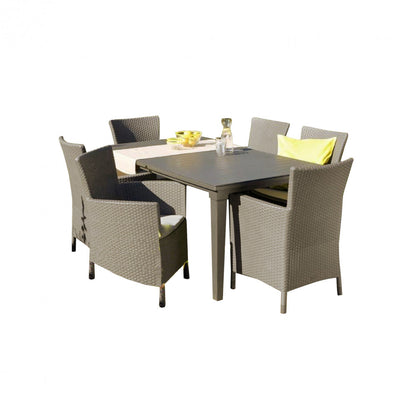 Set de mobilier de grădină Futura 6+1 în culoarea cappuccino