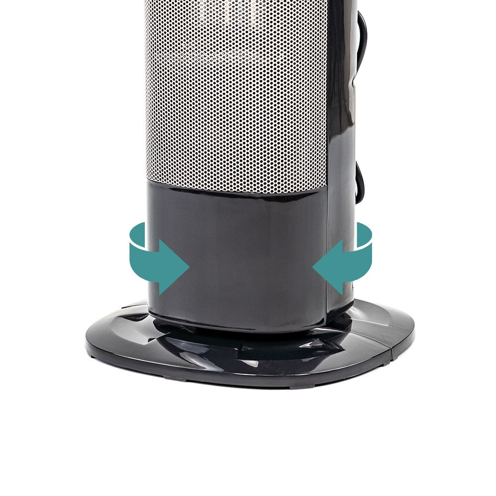 Ventilator coloană cu încălzire electrică Therma 1100W / 2000W negru