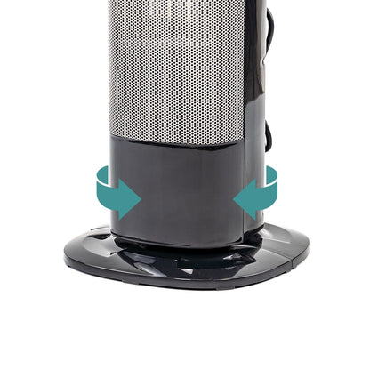 Ventilator coloană cu încălzire electrică Therma 1100W / 2000W negru