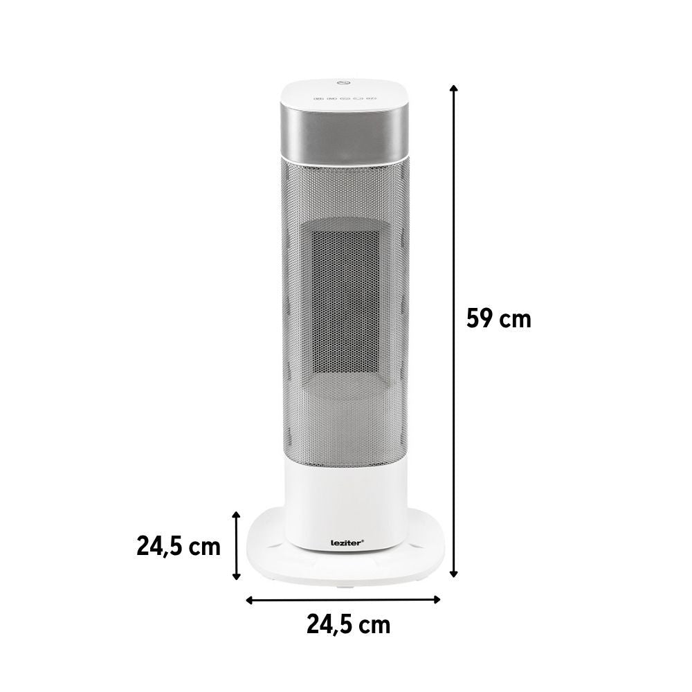 Ventilator coloană electric de răcire-încălzire Alizee 1000W / 2000W cromat