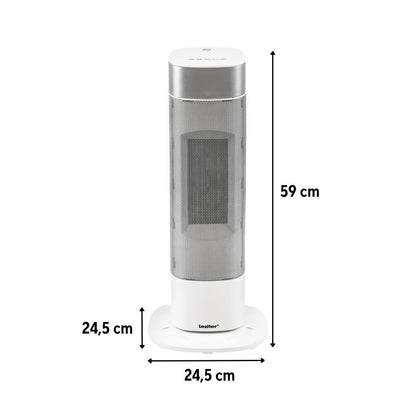 Ventilator coloană electric de răcire-încălzire Alizee 1000W / 2000W cromat