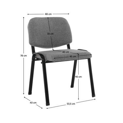 Scau de birou, gri, ISO ECO