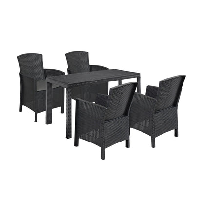 Set mobilier de grădină Hellma 4+1, grafit