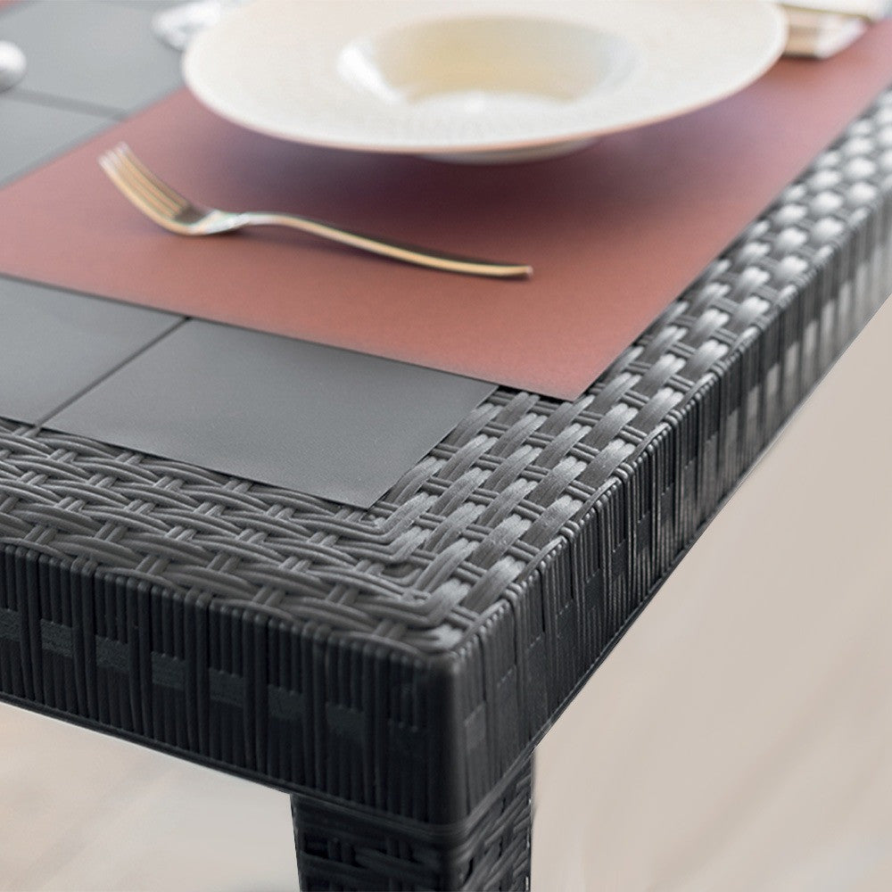 Set mobilier de grădină Hellma 4+1, grafit