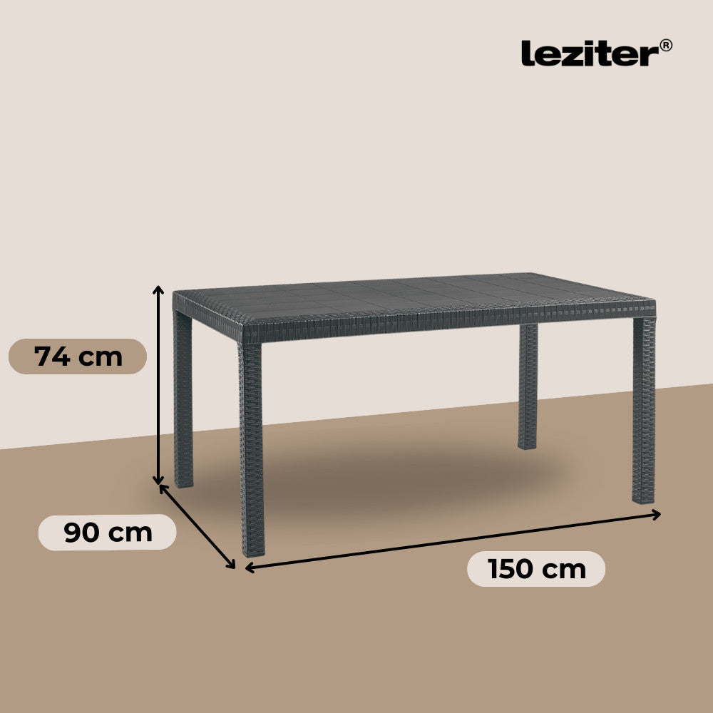 Set mobilier de grădină Hellma 6+1, grafit